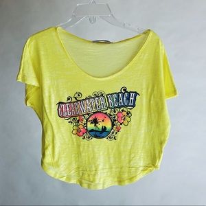 Ocean drive Clearwater Beach Neon Yellow Top
